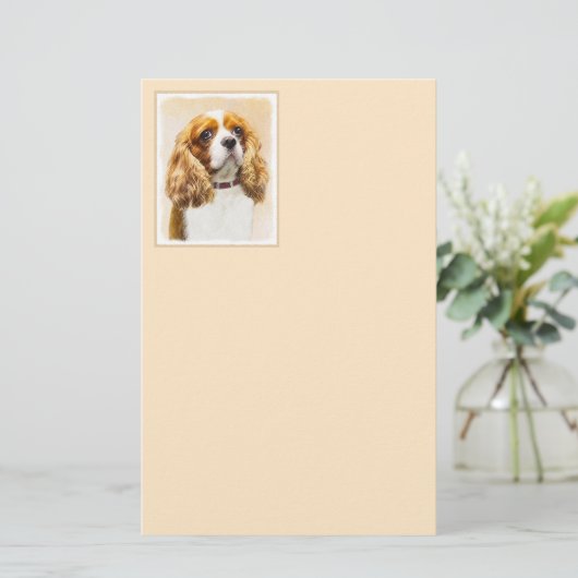 Papeterie Cavalier King Charles Spaniel Peinture originale (Debout devant)