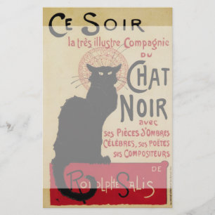 Papeterie Ce Soir Conversation Noir Chat noir, Art Nouveau V