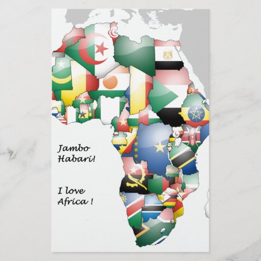 Papeterie Célébration de l'Afrique dans le design des drapea (Devant)