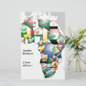 Papeterie Célébration de l'Afrique dans le design des drapea (Debout devant)