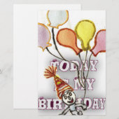 Papeterie Célébrez avec notre joyeux anniversaire de bienven (Devant / Derrière)