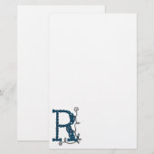 Papeterie celtique de la lettre R (Devant / Derrière)