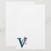 Papeterie celtique de la lettre V (Devant / Derrière)