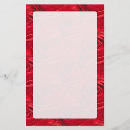 Papeterie Centre abstrait de motif de rose rouge (Devant)