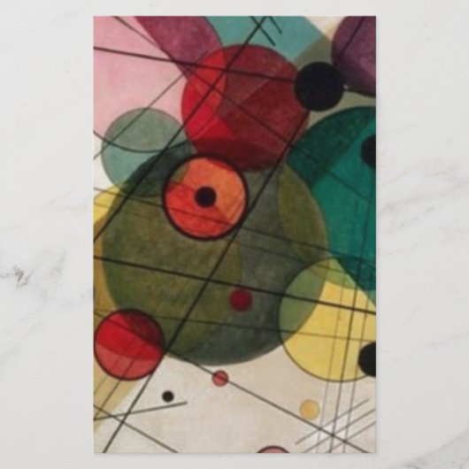 Papeterie Cercles Abstraits de Kandinsky dans un C (Devant)