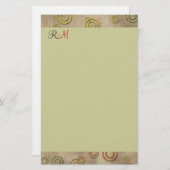 Papeterie Cercles Abstraits Monographiés Stationnaires-Monna (Devant / Derrière)