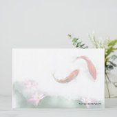 Papeterie Cercles d'amour Lotus Koi Orient Harmony Personnal (Debout devant)