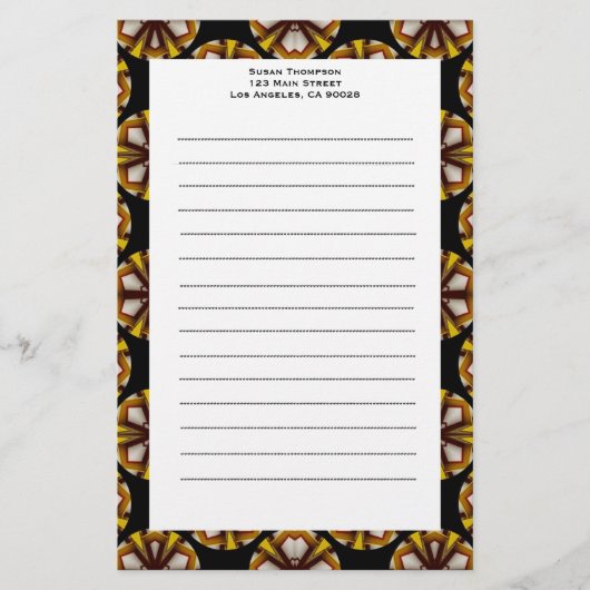 Papeterie cercles noirs bruns (Devant)