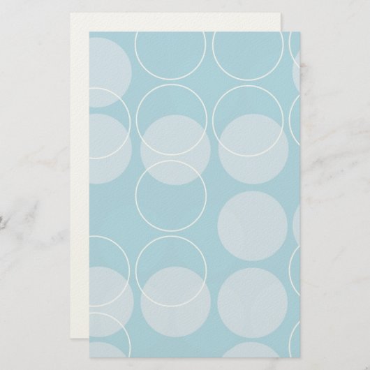 Papeterie Cercles rétro (Devant / Derrière)