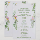 Papeterie Cérémonie de Mariage Fleur sauvage Whimsical Invit (Devant / Derrière)