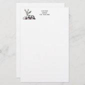 Papeterie Cerf avec Emblème héraldique de graisse (Devant / Derrière)