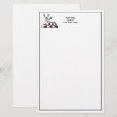 Papeterie Cerf avec Emblème héraldique de graisse (Devant / Derrière)