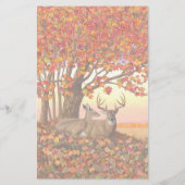 Papeterie Cerf blanc en automne Nouvelle-Angleterre Couleurs (Dos)