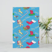 Papeterie Cerf de Noël, ours et bougie (Debout devant)