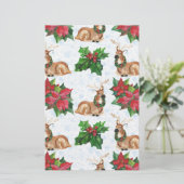 Papeterie Cerfs De Bois En Aquarelle Noël (Debout devant)
