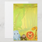 Papeterie C'est un baby shower de jungle (Devant / Derrière)