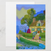 Papeterie Chalet de printemps (Devant / Derrière)