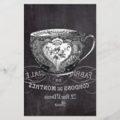 Papeterie Chalkboard Alice à Wonderland tea party teacup (Devant)