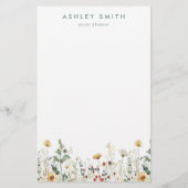 Papeterie Champ de fleurs sauvages estivales (Dos)