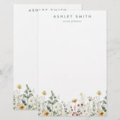 Papeterie Champ de fleurs sauvages estivales (Devant / Derrière)