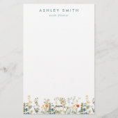 Papeterie Champ Fleur sauvage élégant (Dos)