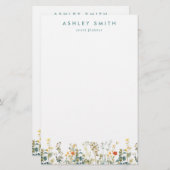 Papeterie Champ Fleur sauvage élégant (Devant / Derrière)