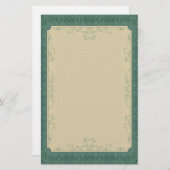 Papeterie Champagne Art déco Mariage vert émeraude (Devant / Derrière)