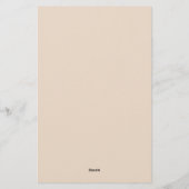 Papeterie Champagne Pink Color Minimalist Plain Modern Name (Dos)