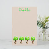 Papeterie Champignon vert aquarelle champignons mignons (Debout devant)