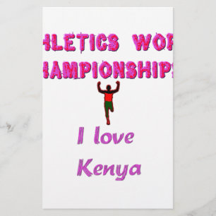 Papeterie Championnats du monde d'athlétisme Kenya Runner :