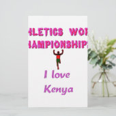 Papeterie Championnats du monde d'athlétisme Kenya Runner :  (Debout devant)