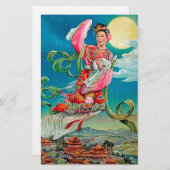 Papeterie Chang'e 嫦 娥 Flying to the Moon Chinese Moon Goddes (Devant / Derrière)