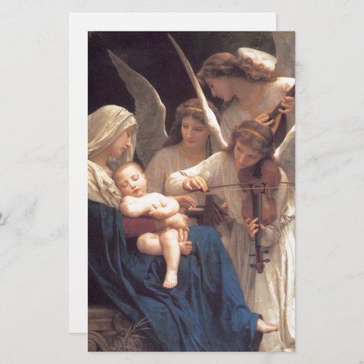 Papeterie Chanson des anges - William-Adolphe Bouguereau (Devant / Derrière)