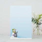 Papeterie chanteuse de Noël de bonhomme de neige (Debout devant)