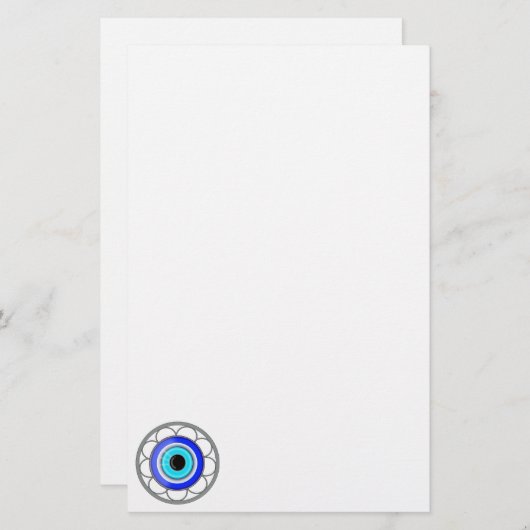 Papeterie Charme de bonne chance d'oeil mauvais sur A - (Devant / Derrière)