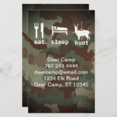Papeterie Chasse au sommeil à manger Camouflage de chasse (Devant / Derrière)