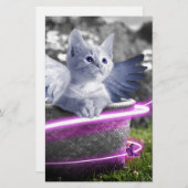 Papeterie chat ange (Devant / Derrière)