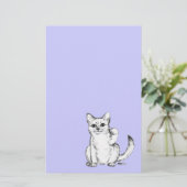 Papeterie Chat Chaton Maneki Neko Invitant (Debout devant)