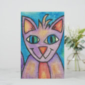 Papeterie Chat Chaton Rose Violet (Debout devant)