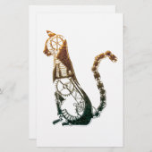 Papeterie Chat de Steampunk stationnaire (Devant / Derrière)