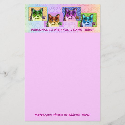 Papeterie - chat de Tom d'art de bruit (Devant)