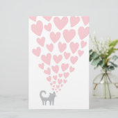 Papeterie Chat en amour (Debout devant)