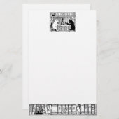 Papeterie Chat et chien dans la bibliothèque (Devant / Derrière)