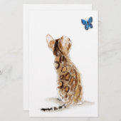 Papeterie Chat et papillon du Bengale (Devant / Derrière)