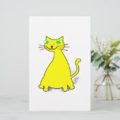 Papeterie Chat gras jaune (Debout devant)