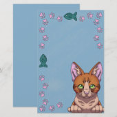 Papeterie chat mignonne (Devant / Derrière)