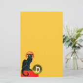 PAPETERIE CHAT NOIR HALLOWEEN PARTY MONOGRAM (Debout devant)