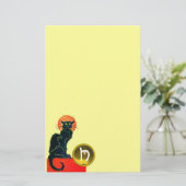 PAPETERIE CHAT NOIR HALLOWEEN PARTY MONOGRAM (Debout devant)