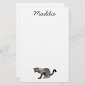 Papeterie Chat noir watercolor (Devant / Derrière)