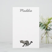 Papeterie Chat noir watercolor (Debout devant)